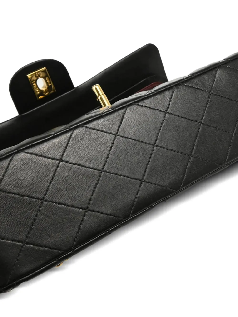 Pre-owned Chanel 2003 Medium Double Flap Shoulder Bag In Black