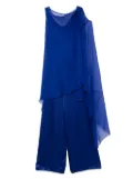 Alberta Ferretti cape-detail jumpsuit - Blue