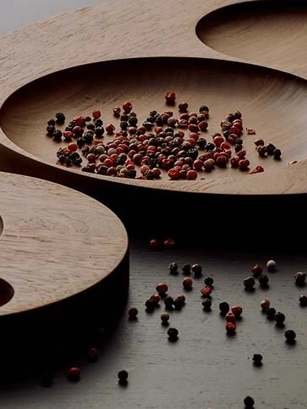 Tre Product Circular-cutout Wooden Tray In Neutral