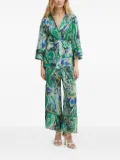 SIMONA CORSELLINI gradient-print self-tie top - Green