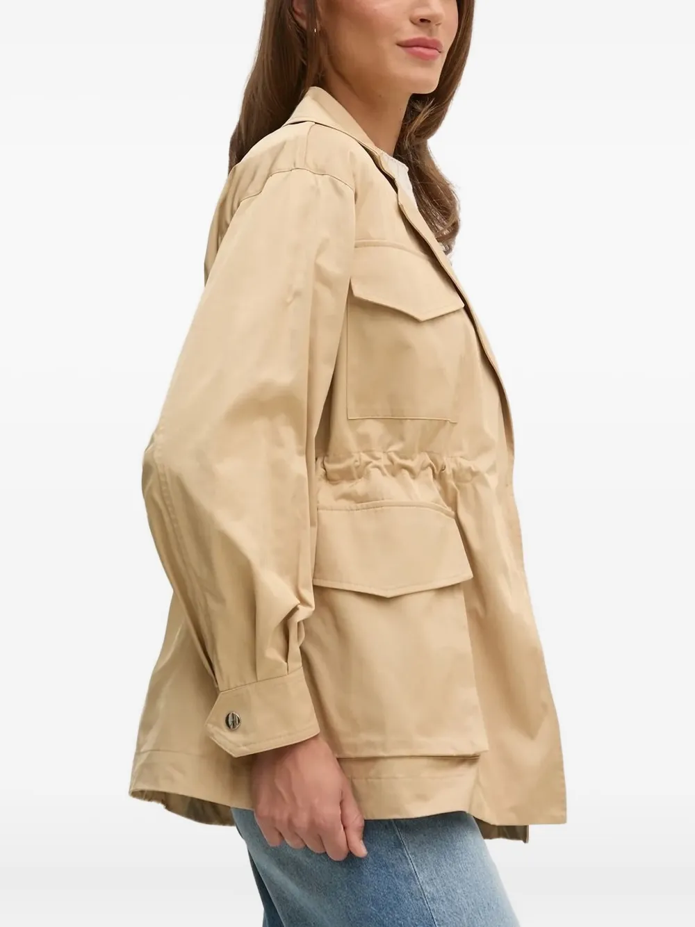  Sisley Drawstring Pocket Jacket - Neutrals 