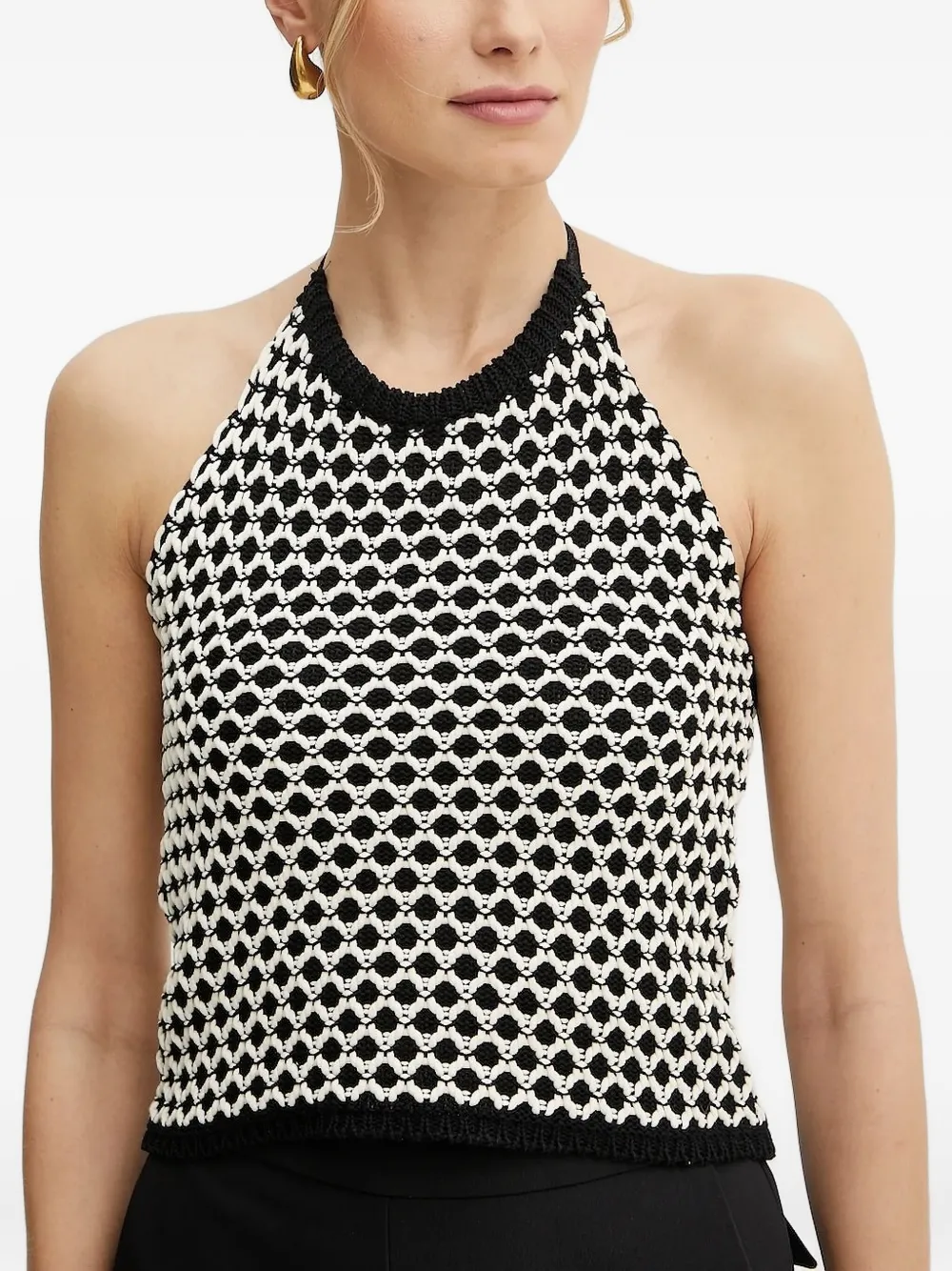 SIMONA CORSELLINI braided halterneck top | Black | Image 1