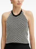 SIMONA CORSELLINI braided halterneck top - Black