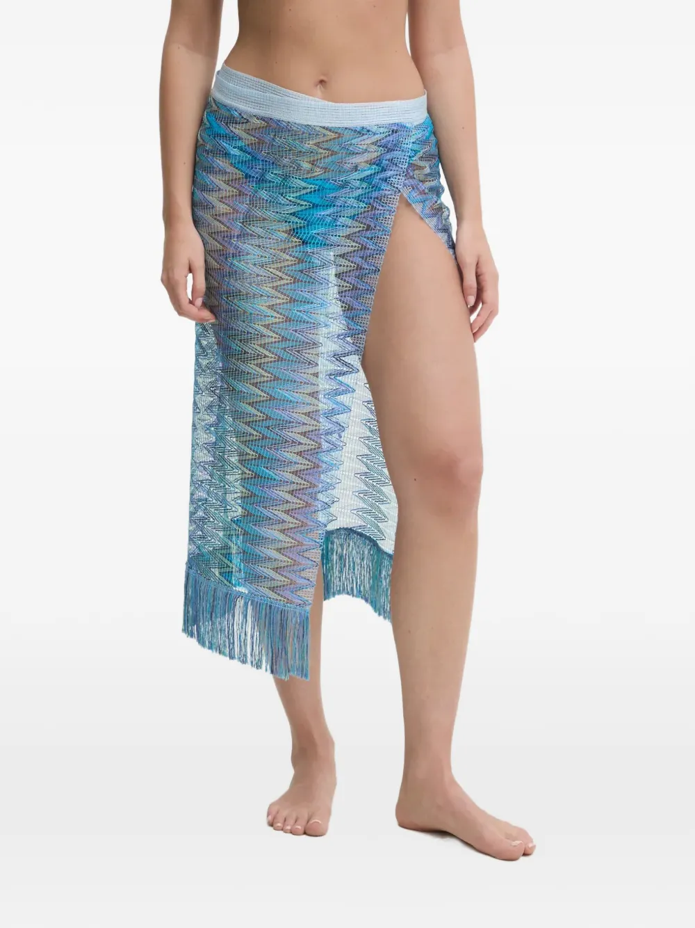 Missoni Pareo con frange - Blu