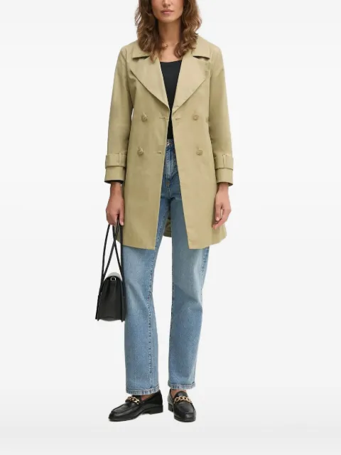 Sisley belted double-breasted trench coat