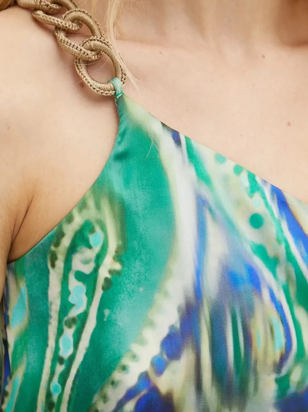 SIMONA CORSELLINI Midi-jurk met paisley-print Groen