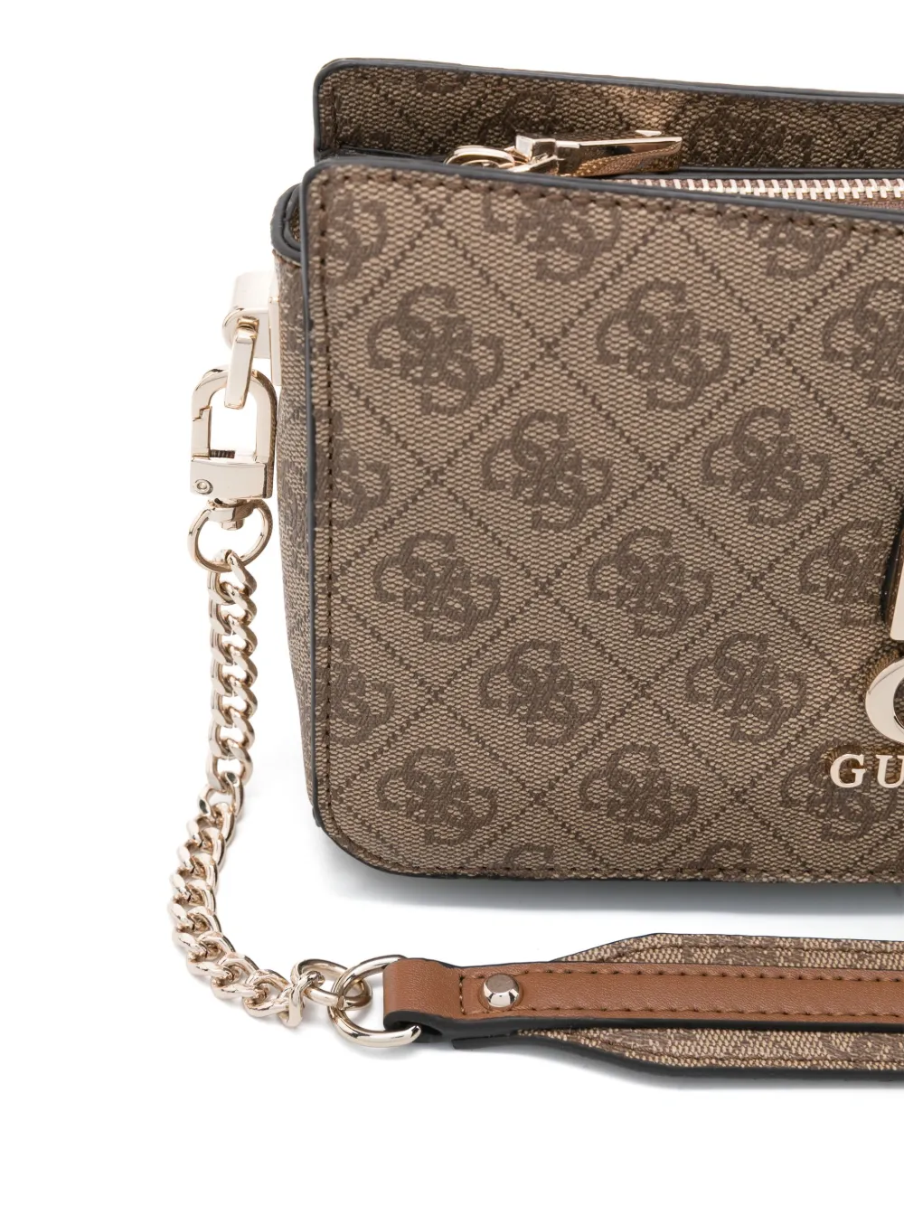 Guess Usa Mini Zamira Shoulder Bag In Neutrals