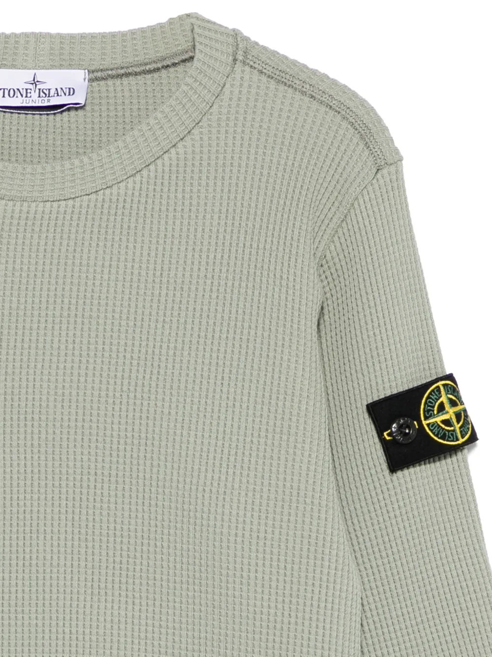 Stone Island Junior Trui met wafeltextuur Groen