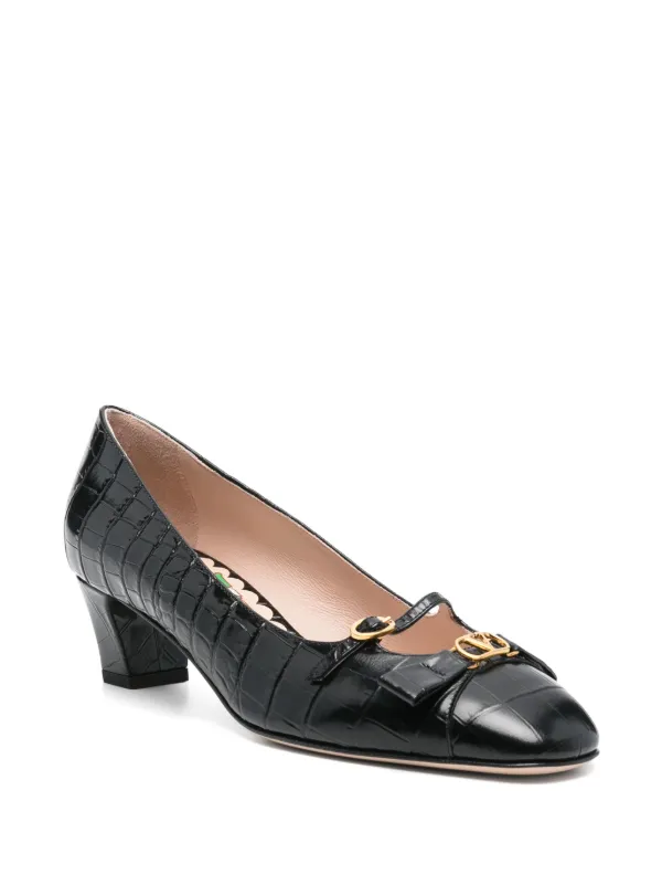 パンプス BOWOW LEATHER DECOLLETE Valentino Garavani 45mm Bowow Décolleté Pumps | Black | FARFETCH