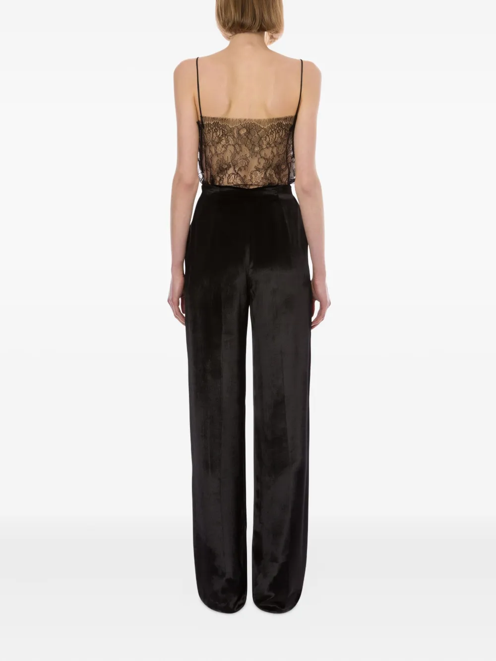 Alberta Ferretti Top van kant Zwart