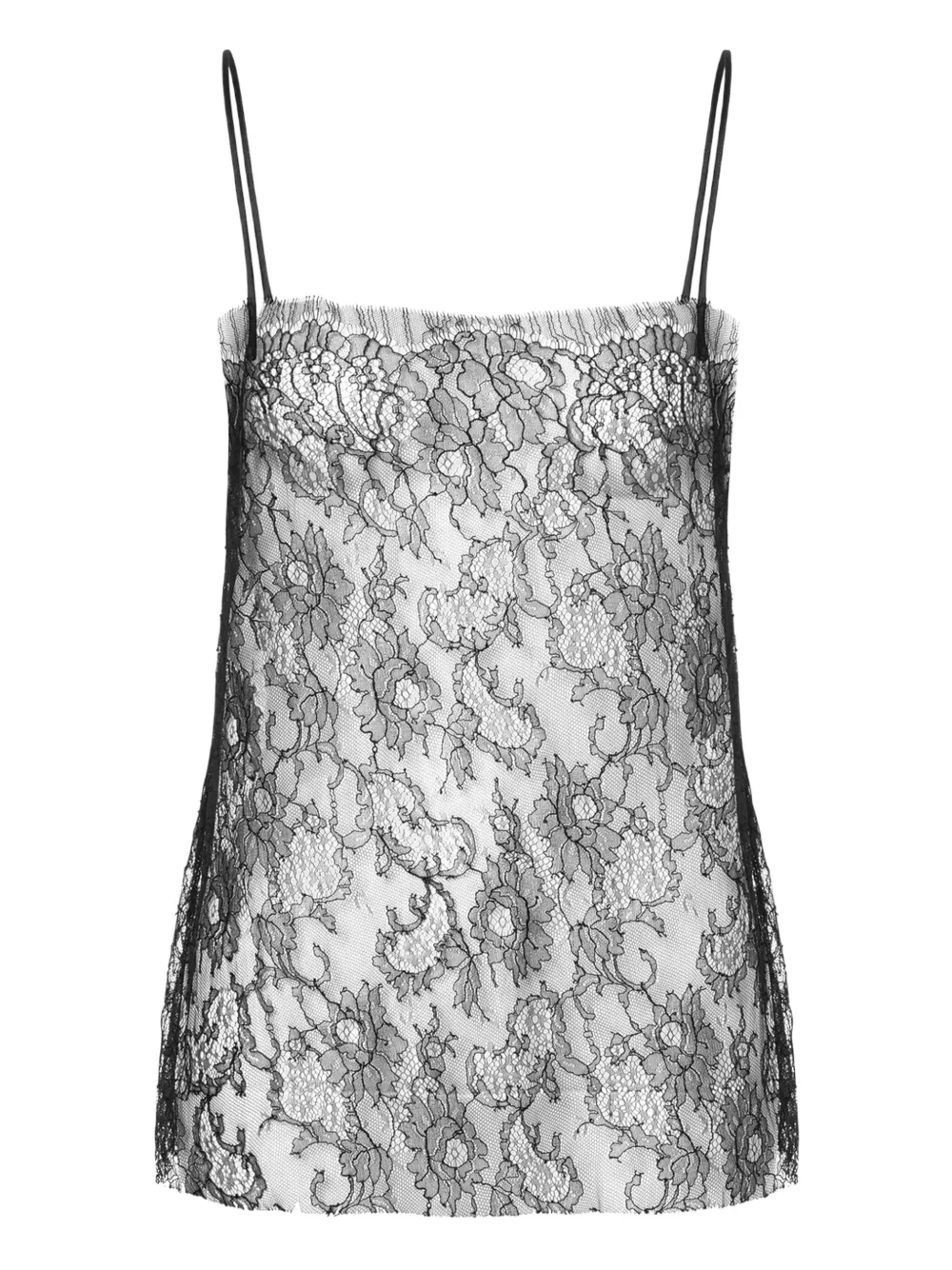 Alberta Ferretti Top van kant Zwart