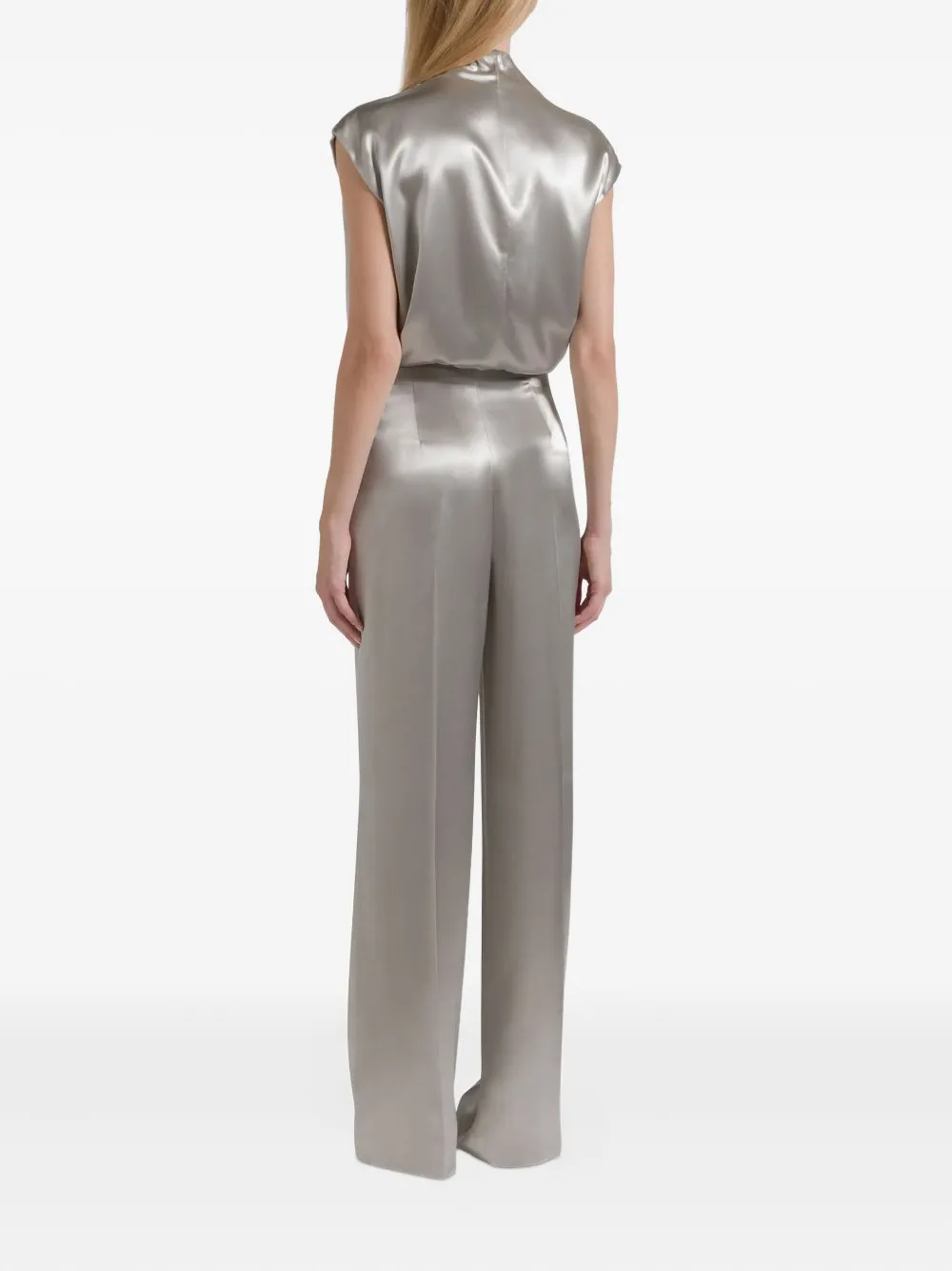 Alberta Ferretti Mouwloze top Zilver