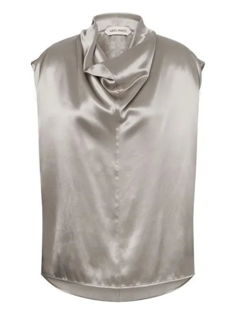 Alberta Ferretti top sin mangas con cuello desbocado