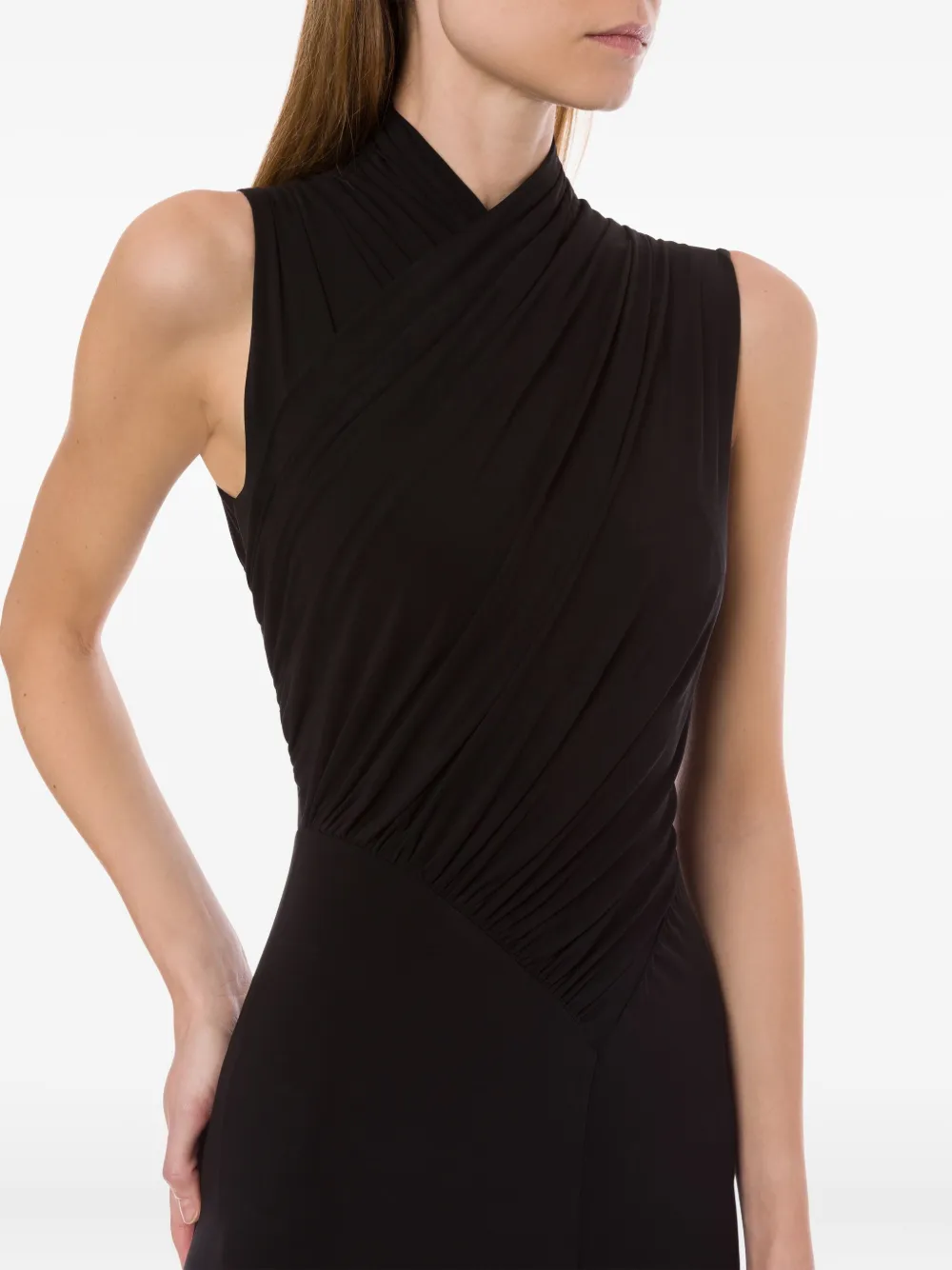 Alberta Ferretti Stretch maxi-jurk Zwart