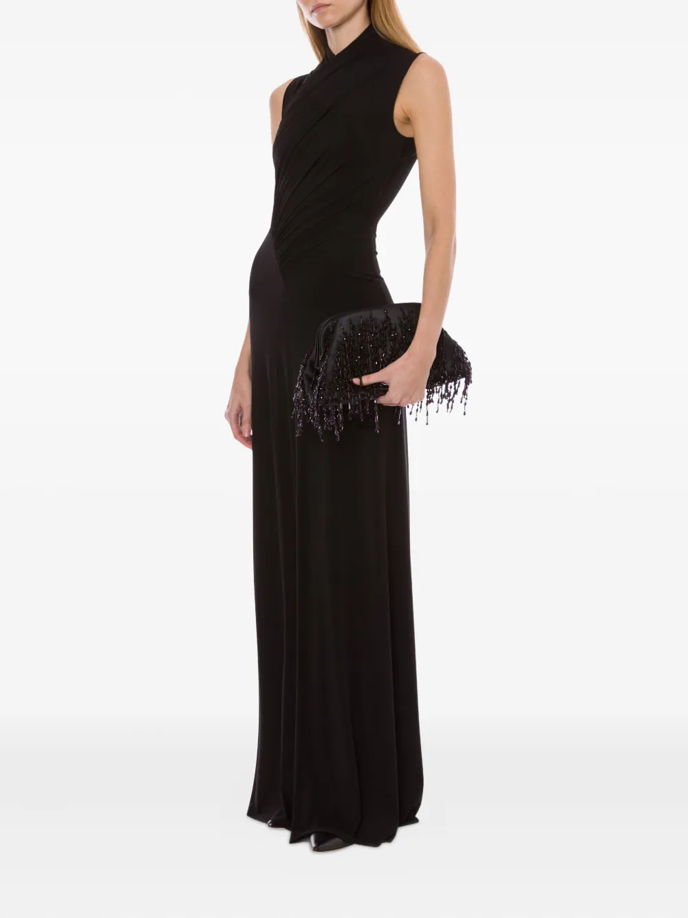 Alberta Ferretti Stretch maxi-jurk Zwart