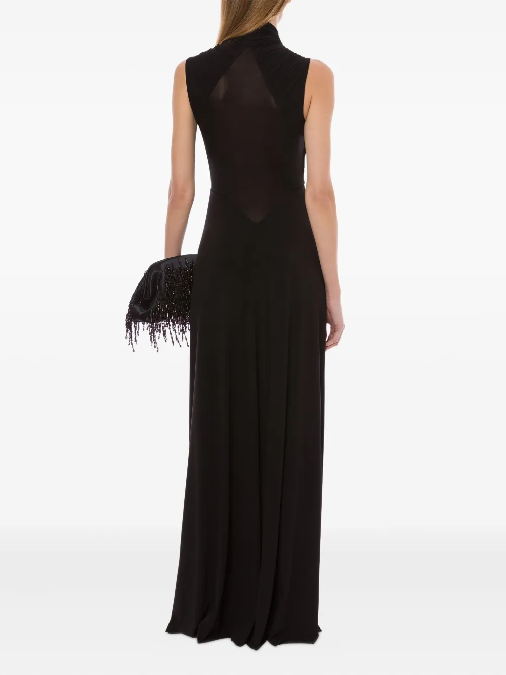Alberta Ferretti Stretch maxi-jurk Zwart