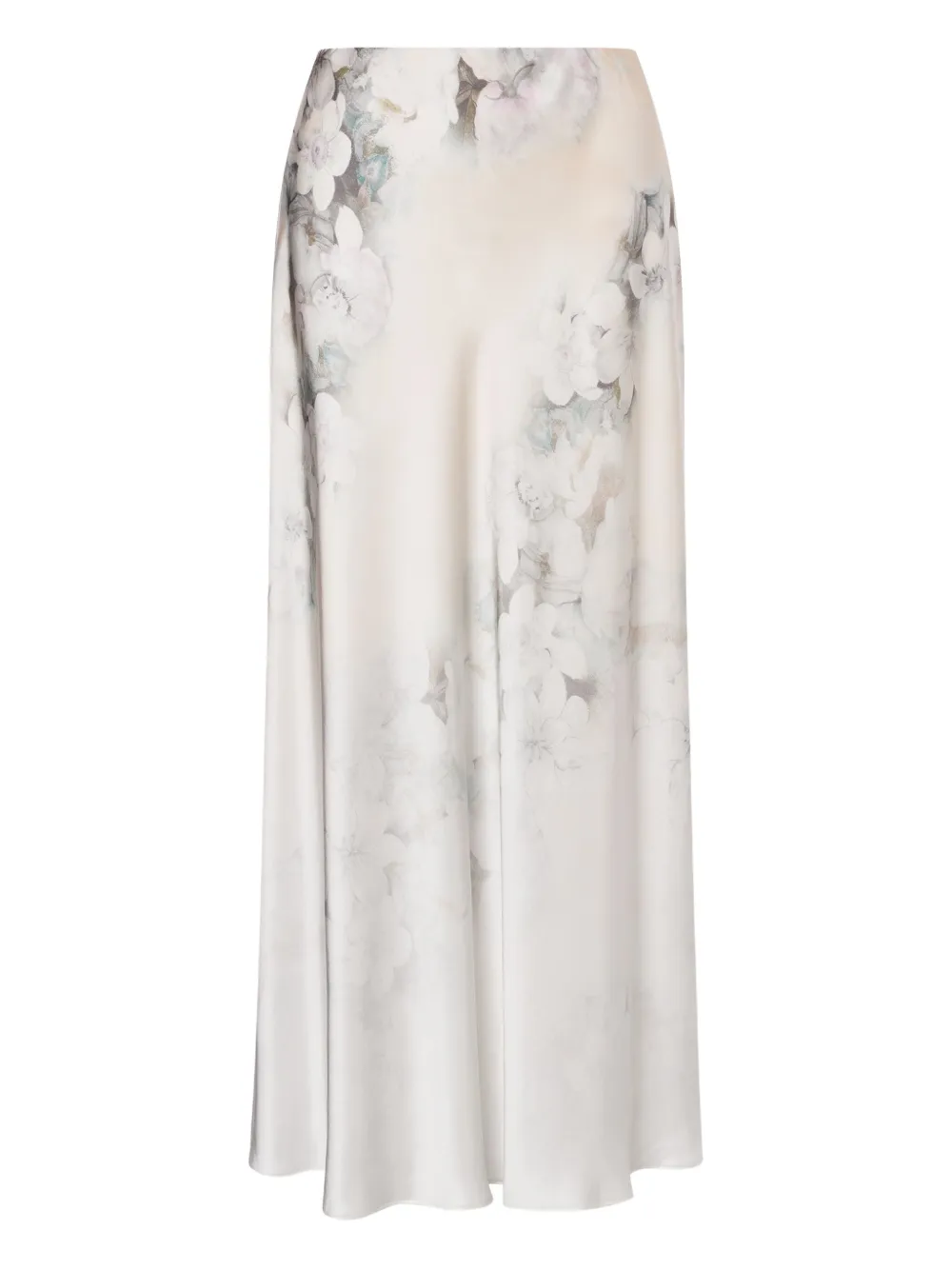 Alberta Ferretti Satijnen maxi-rok Wit