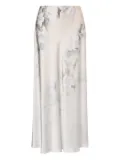 Alberta Ferretti satin maxi skirt - White