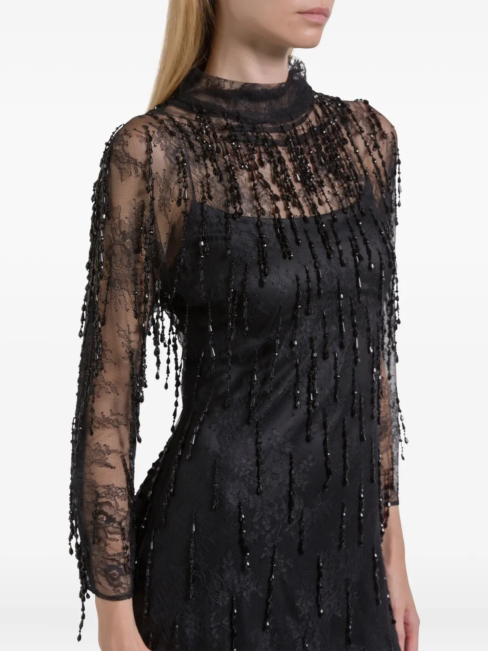 Alberta Ferretti Strapless geplooide midi-jurk Zwart