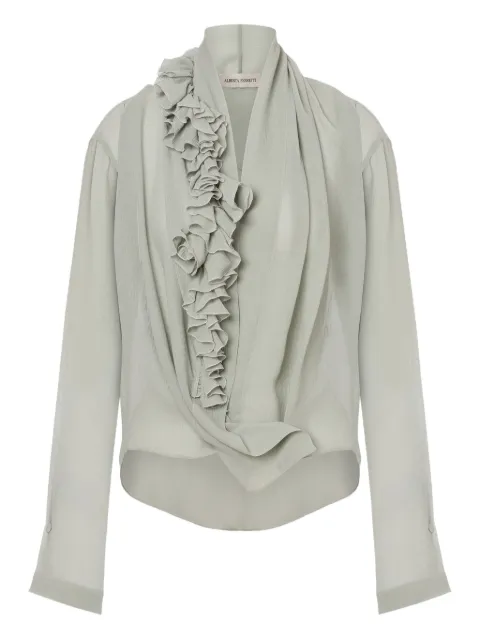 Alberta Ferretti frilled-detail blouse