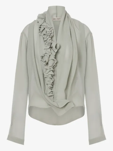 Alberta Ferretti frilled-detail blouse