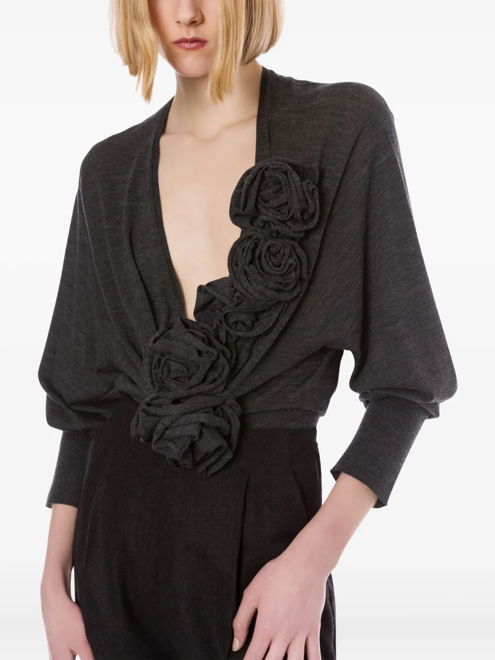 Alberta Ferretti Gebreide muts Grijs
