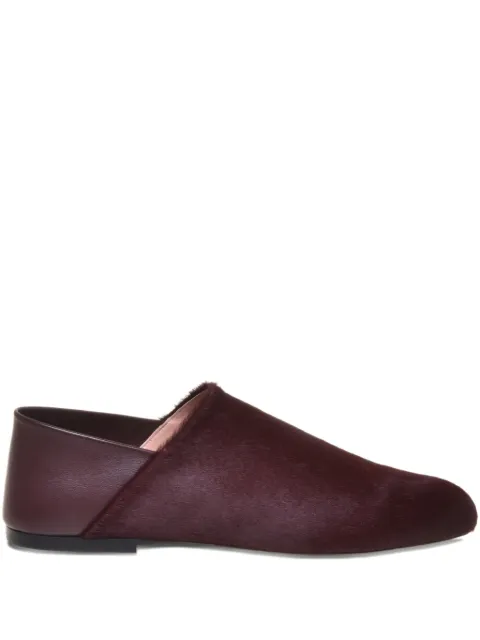 Alberta Ferretti logo-debossed leather loafers