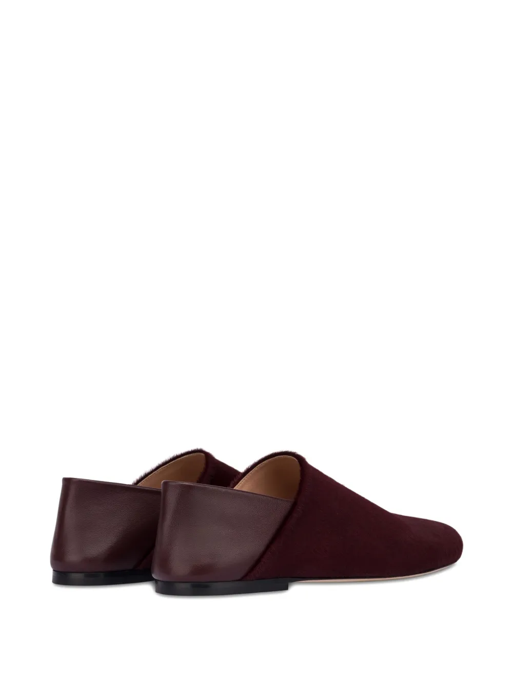 Alberta Ferretti Leren loafers met logo-reliëf Rood