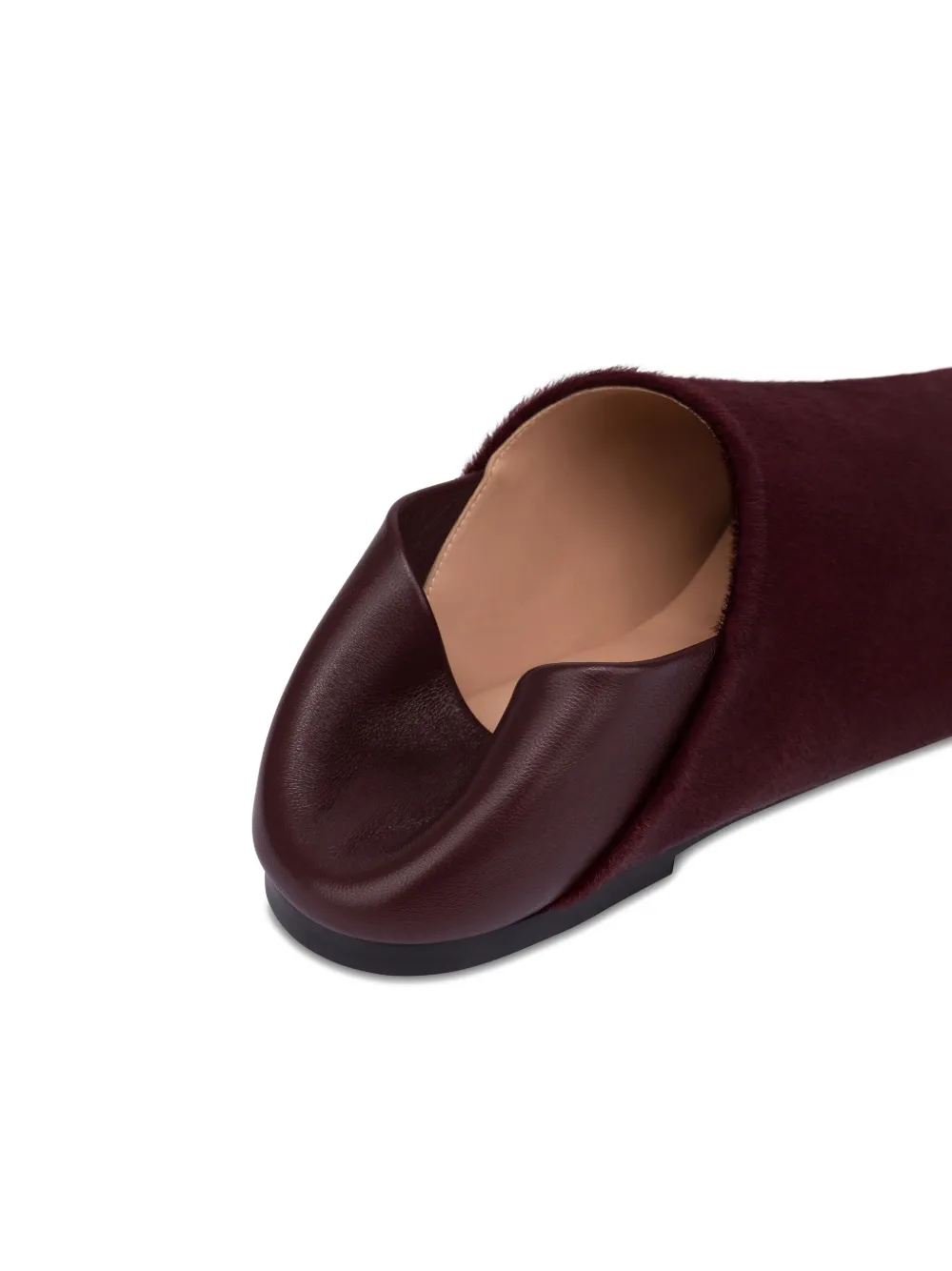 Alberta Ferretti Leren loafers met logo-reliëf Rood