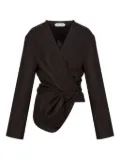 Alberta Ferretti wrap-effect coat - Grey