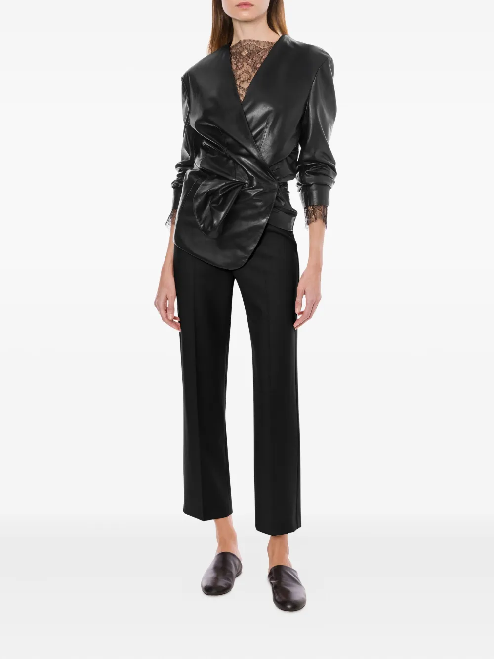 Alberta Ferretti wrap-style leather jacket | Leather Jackets | Image 2