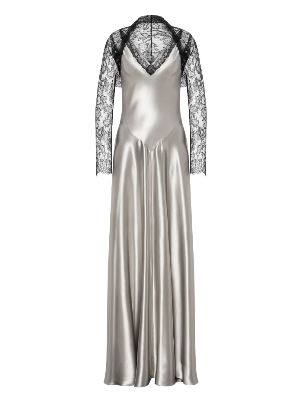 Alberta Ferretti Satijnen jurk Zilver