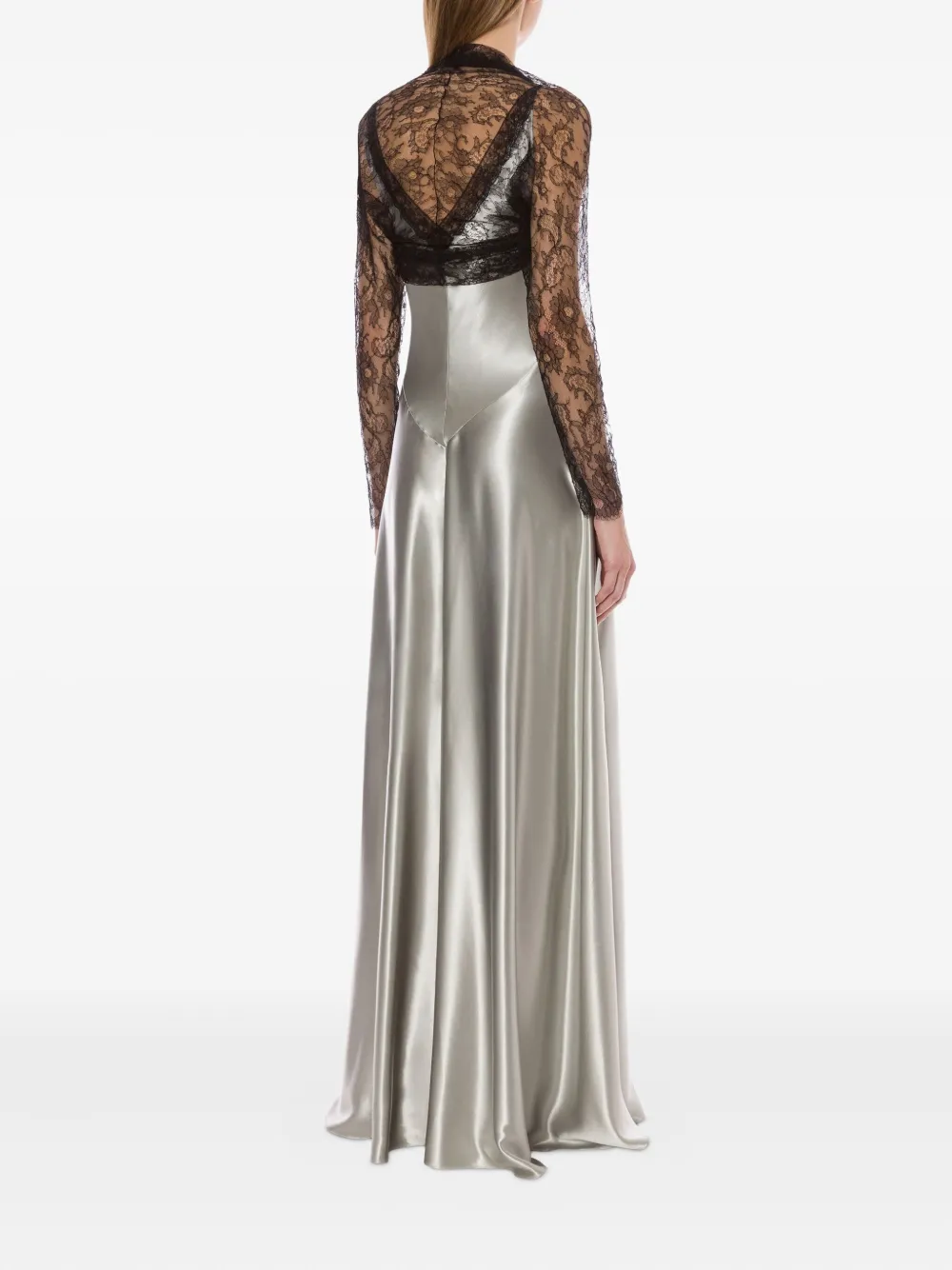 Alberta Ferretti Satijnen jurk Zilver
