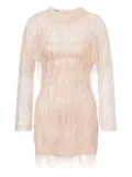 Alberta Ferretti rhinestone-embellished dress - Pink