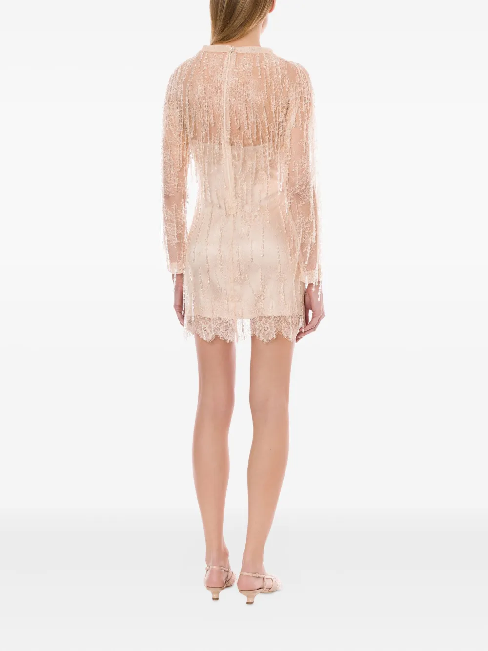 Alberta Ferretti Jurk verfraaid met stras Roze