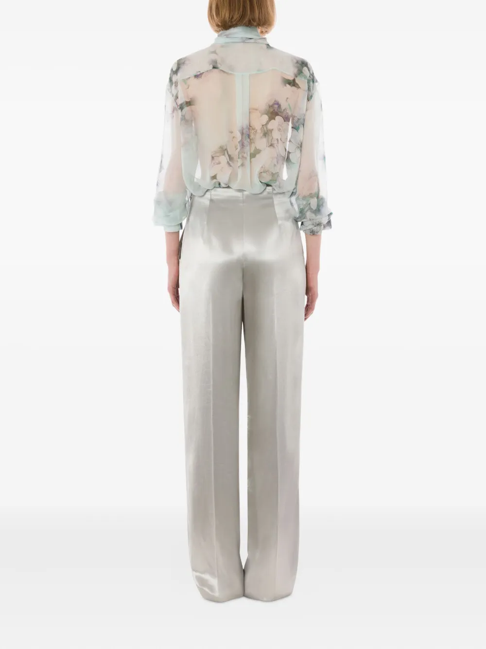 Alberta Ferretti Zijden blouse Grijs