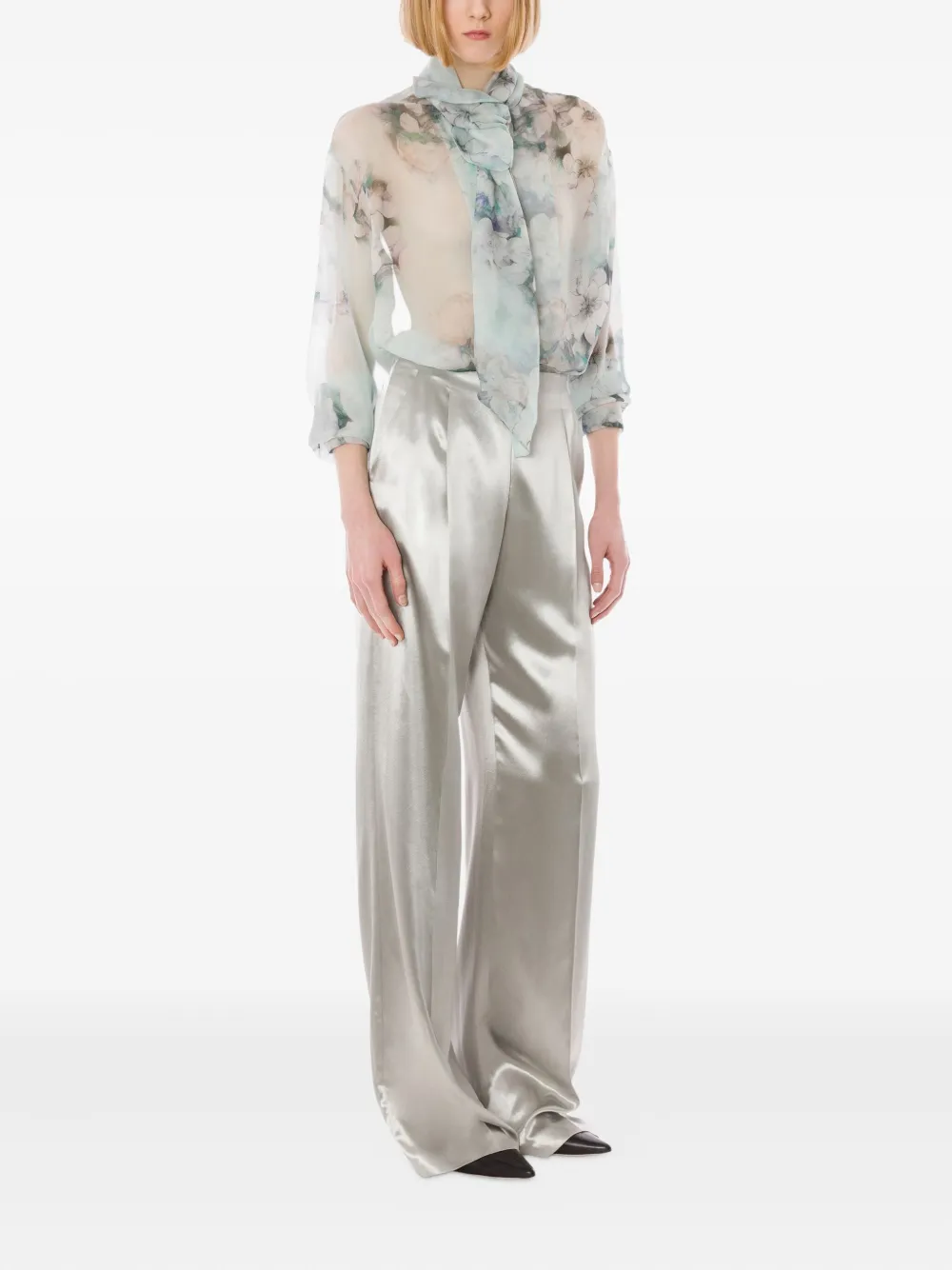 Alberta Ferretti Zijden blouse - Grijs