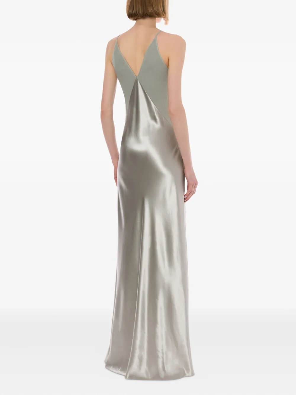 Alberta Ferretti Satijnen maxi-jurk Grijs