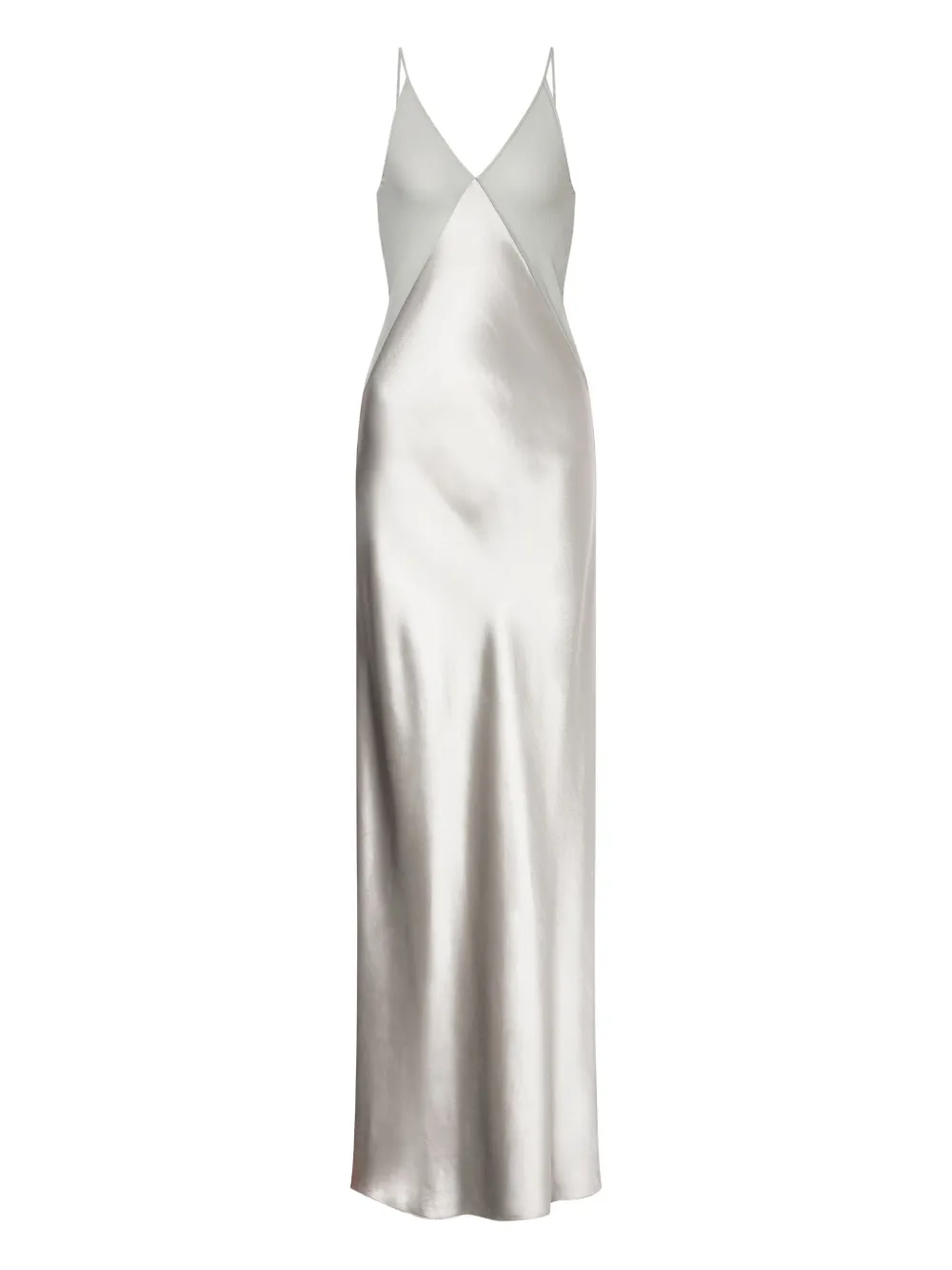 Alberta Ferretti Satijnen maxi-jurk Grijs