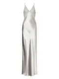 Alberta Ferretti satin long dress - Grey