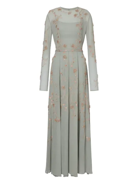 Alberta Ferretti floral-embroidered dress