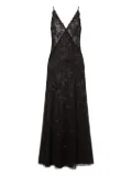 Alberta Ferretti lace slip dress - Black