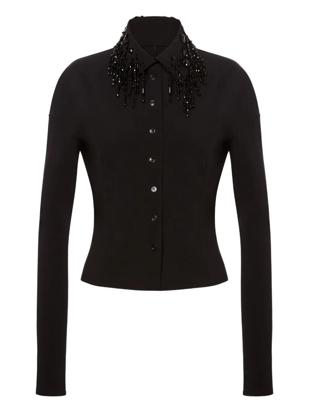 Alberta Ferretti embellished-collar shirt | Black | Image 1