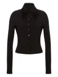 Alberta Ferretti embellished-collar shirt - Black