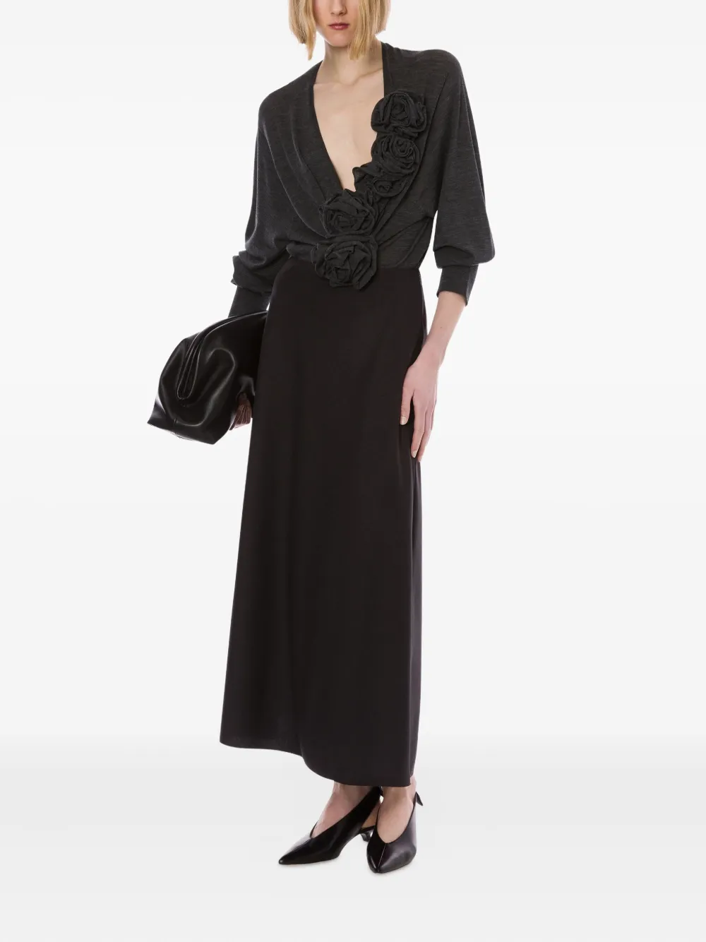 Alberta Ferretti High waist midi-rok Grijs