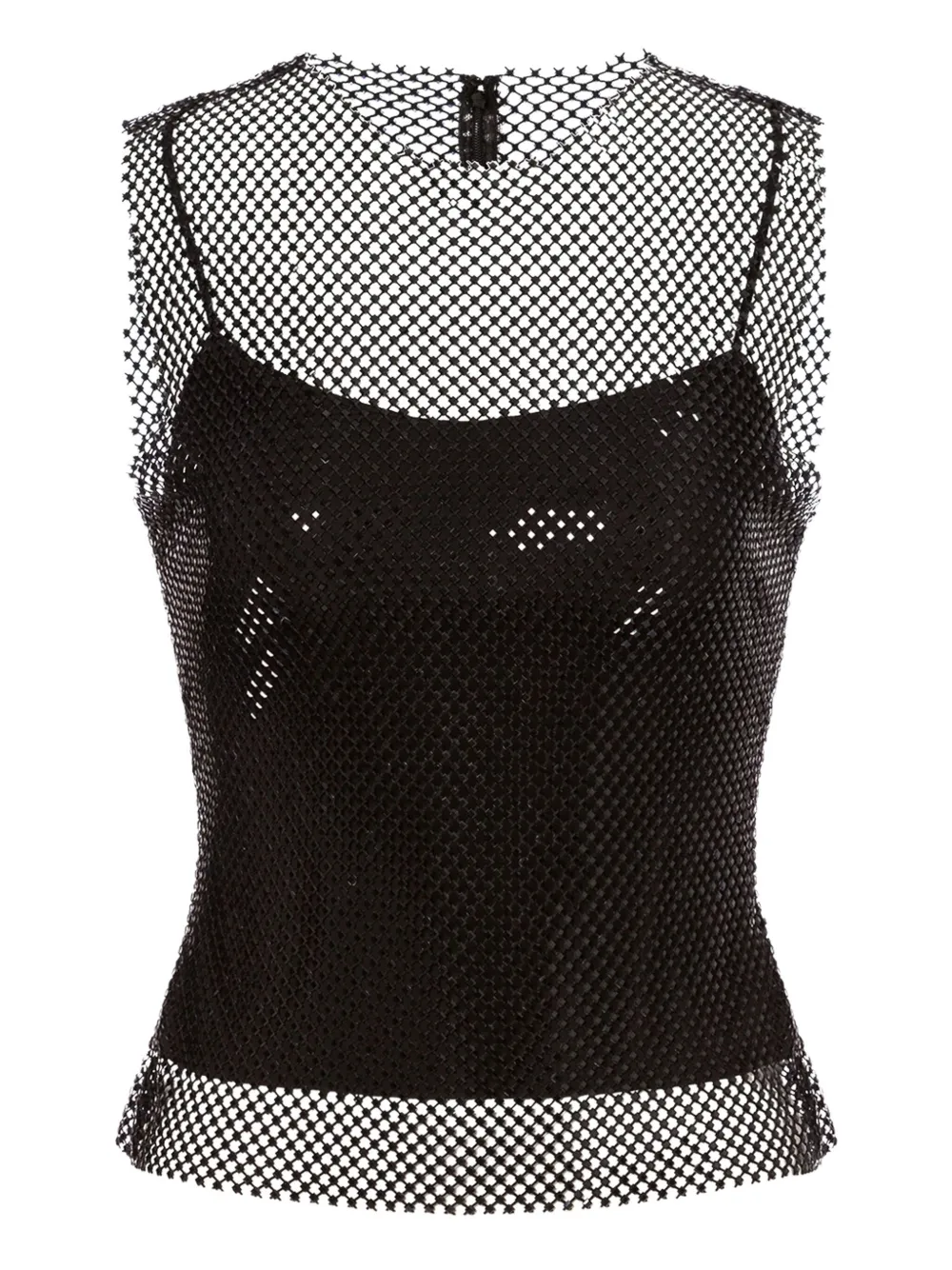 Alberta Ferretti Mesh top Zwart