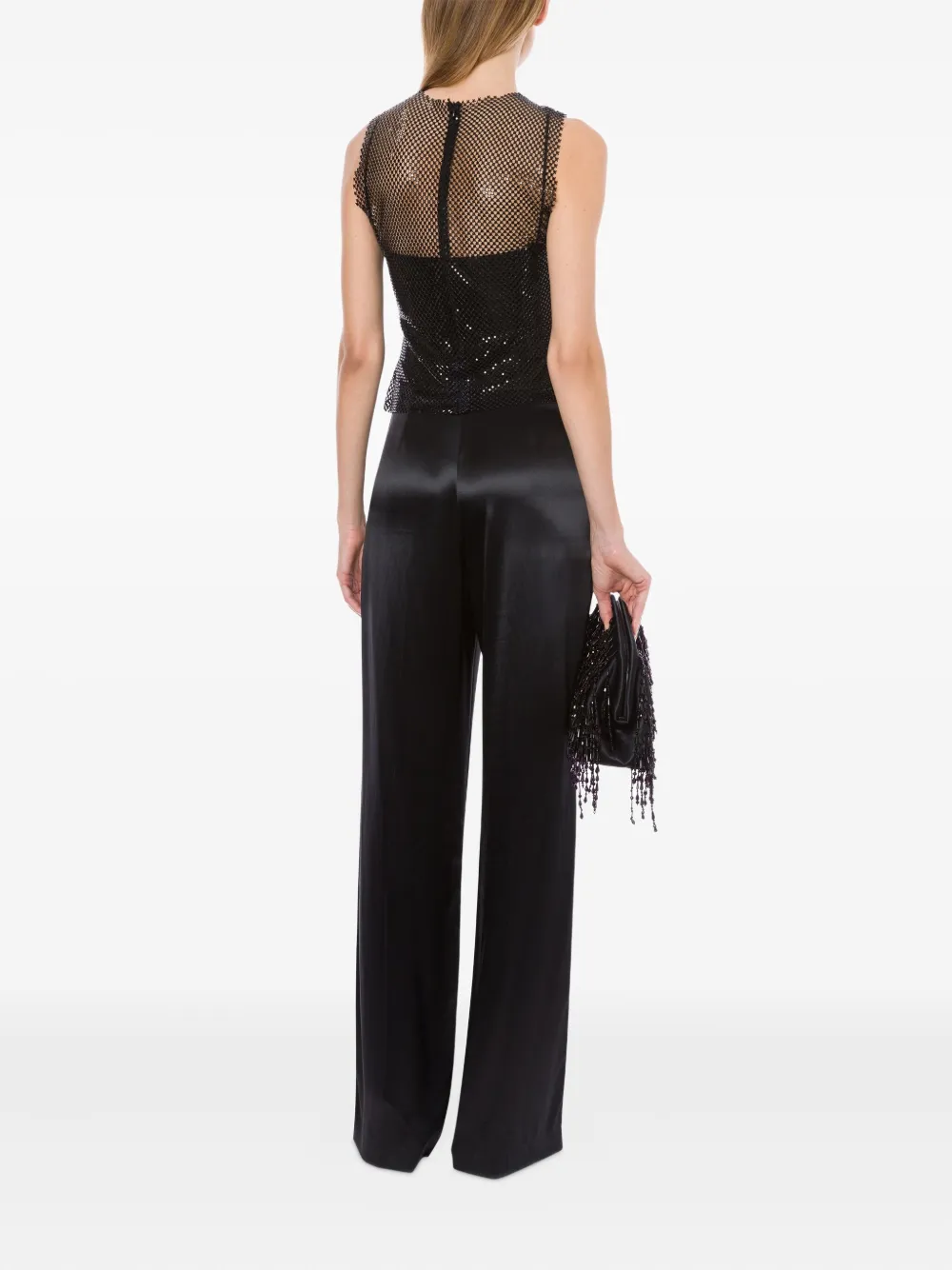 Alberta Ferretti Mesh top Zwart