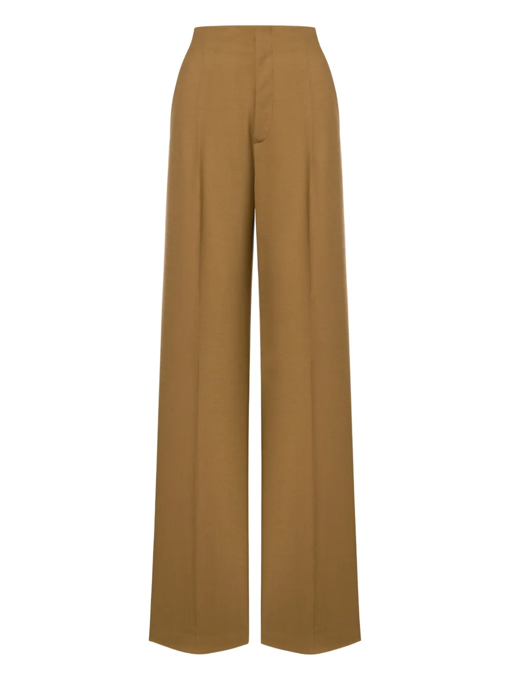 Alberta Ferretti High waist plooibroek Bruin