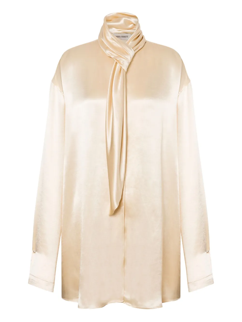 Alberta Ferretti Satijnen blouse Beige