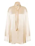 Alberta Ferretti satin blouse - Neutrals